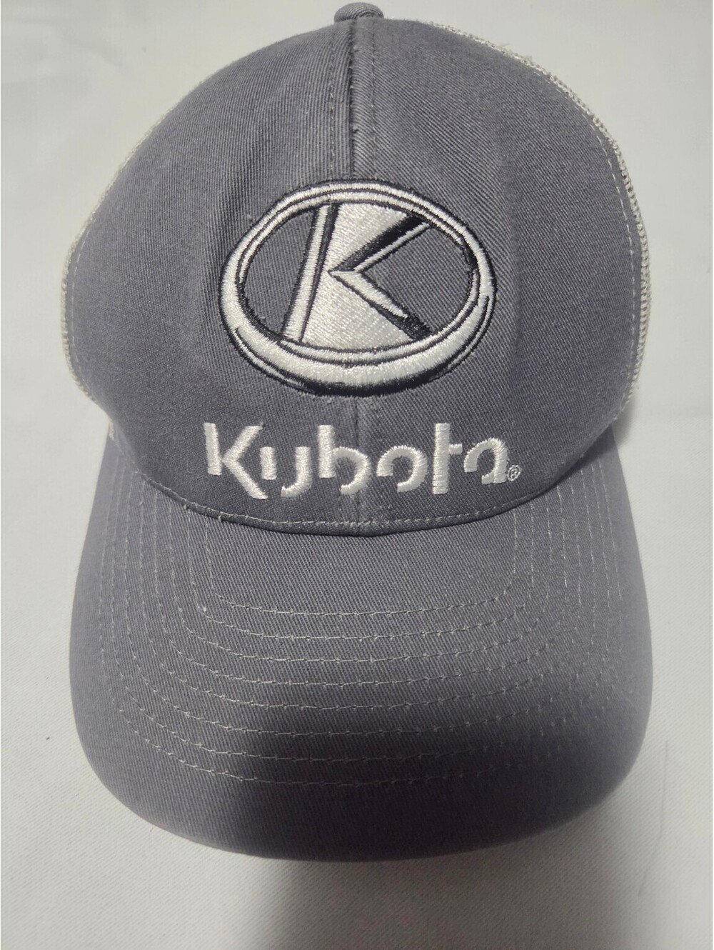 Kubota 50 Years USA Trucker Hat Gray Mesh Snapback K-Products Cap